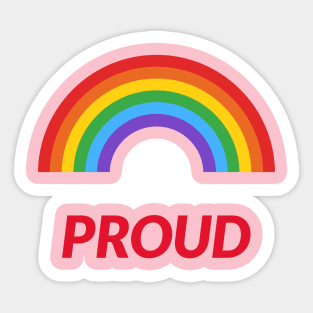 Rainbow 'PROUD' Sticker